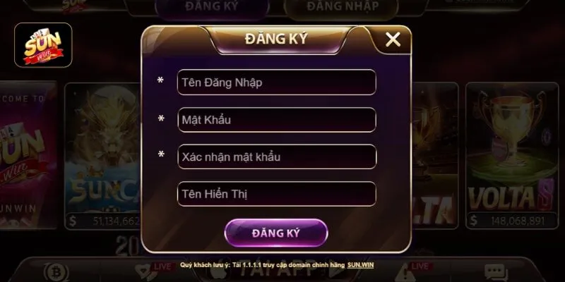 Thao tác đăng ký Sunwin chi tiết Thao tác đăng ký Sunwin chi tiết
